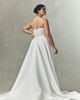 Watters Aster Strapless Satin Lace Wedding Gown - 5