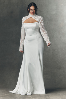 wedding dress topper beaded Jenny Yoo Addison Topper main image 0