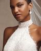 Watters Belle Scalloped Halter Wedding Gown - 2