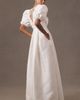 Watters Bungalow Puff-Sleeve Deep-V Taffeta Maxi Dress - 3