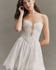 Watters Danny Strapless Lace Corset Mini Dress - 1