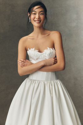 watters drop waist wedding dress WToo Brides By Watters Strapless Drop Waist Ivory Wedding Dress, Size 10xl