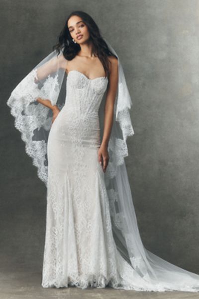 chinese dress ladies Lace Strapless Overskirt Bridal Gown by Ladivine WL044 – ABC Fashion main image 0