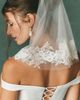 Watters Lace-Trim Birdcage Veil - 1