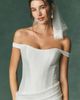 Watters Lace-Trim Birdcage Veil - 3