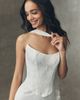 Watters Marlowe Strapless Lace Corset Wedding Gown - 7