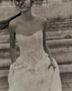 Watters Serge Strapless Basque-Waist Lace Midi Dress - 2