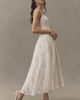 Watters Serge Strapless Basque-Waist Lace Midi Dress - 4