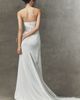 Watters Sonya Strapless Sheer Satin Column Wedding Gown - 2