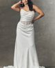 Watters Sonya Strapless Sheer Satin Column Wedding Gown - 4