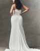 Watters Sonya Strapless Sheer Satin Column Wedding Gown - 5