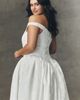 Watters Stella Off-Shoulder Basque-Waist Wedding Gown - 10
