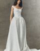 Watters Stella Off-Shoulder Basque-Waist Wedding Gown - 3