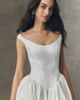 Watters Stella Off-Shoulder Basque-Waist Wedding Gown - 4