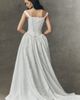Watters Stella Off-Shoulder Basque-Waist Wedding Gown - 5