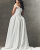 Watters Stella Off-Shoulder Basque-Waist Wedding Gown - 7