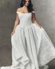 Watters Stella Off-Shoulder Basque-Waist Wedding Gown - 9