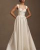 Watters Willowby by Watters Ingrid Shirred Taffeta Corset A-Line Wedding Gown - 3