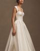 Watters Willowby by Watters Ingrid Shirred Taffeta Corset A-Line Wedding Gown - 6