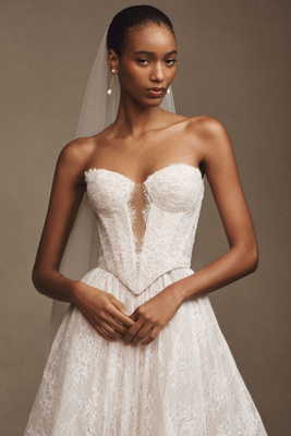 watters ilene strapless a line lace wedding dress Lace Wedding Dress Strapless Watters Ilene Strapless A-Line Lace Wedding Dress Anthropologie