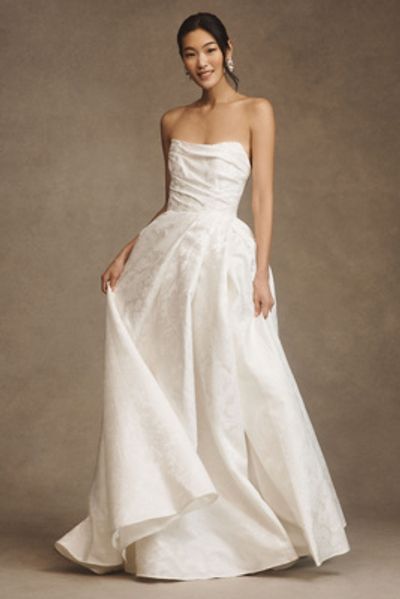 Watters Wtoo by Watters Phoebe Strapless Draped A-Line Wedding Gown
