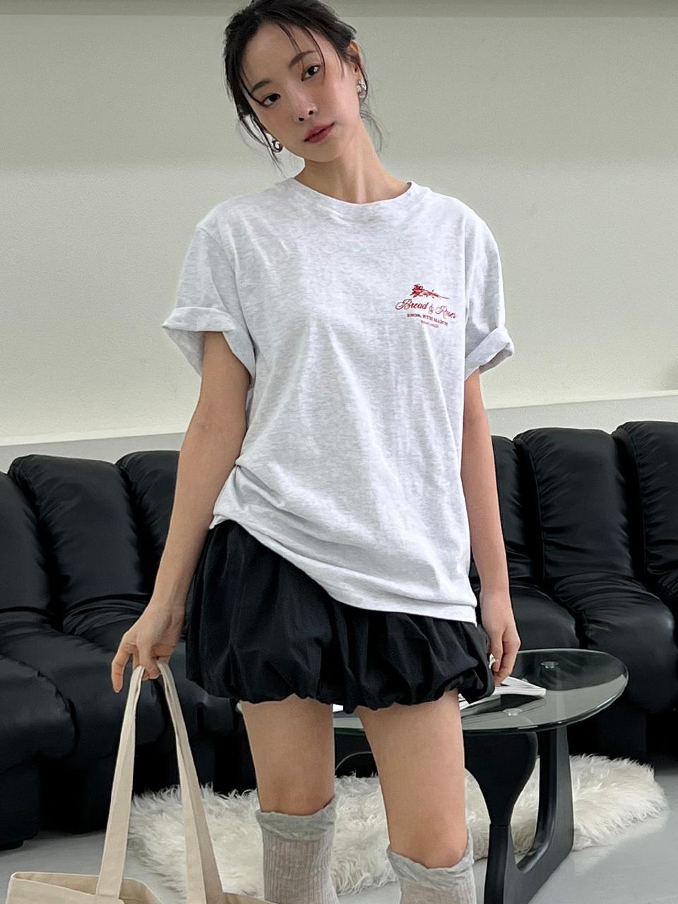 Wave Union Bread and roses T-shirt [heather gray]