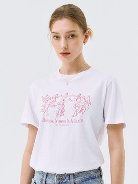 Wave Union Dancing Nymphs T-shirt [white pink]