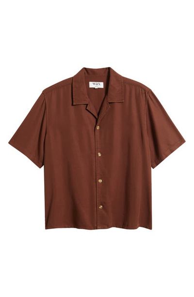 Wax London Wax London Curzon Solid Twill Camp Shirt