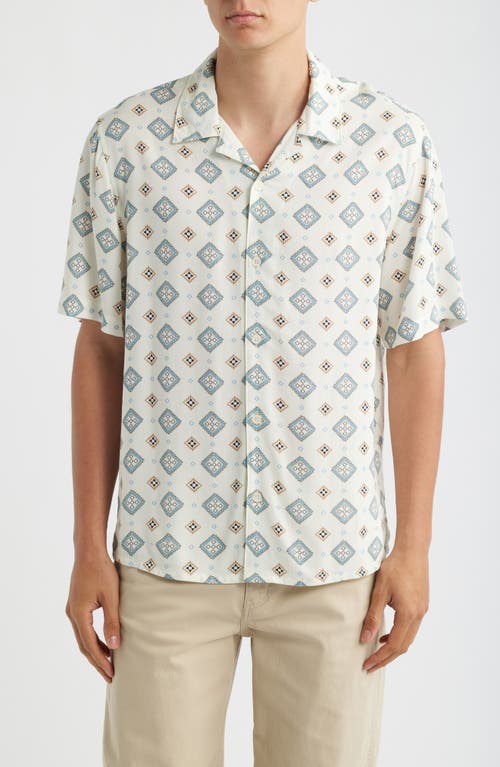 Wax London Wax London Didcot Ornate Tile Print Camp Shirt