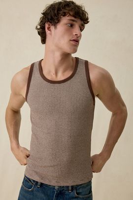Wax London Wax London Montague Tank Top in Brown, Men's at Urban Outfitters