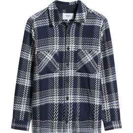Wax London Wax London Whiting Plaid Recycled Cotton Blend Overshirt