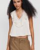 WAYF Ruffled V-Neck Top - 1