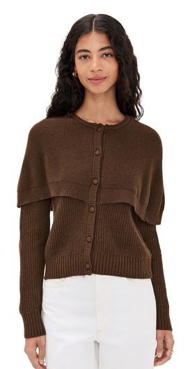 WAYF WAYF Capelet Cardigan Chocolate