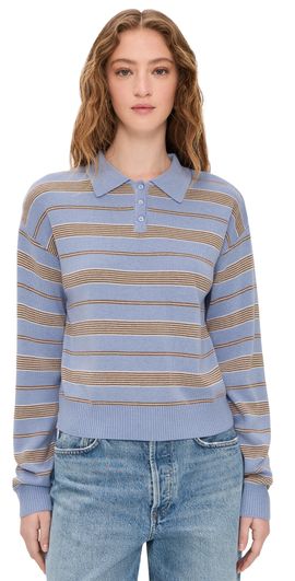 WAYF WAYF Carter Stripe Sweater Blue Stripe