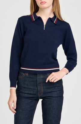 WAYF WAYF Carver Quarter Zip Sweater