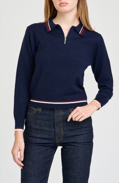 WAYF WAYF Carver Quarter Zip Sweater