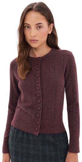 WAYF WAYF Cassie Cardigan Merlot
