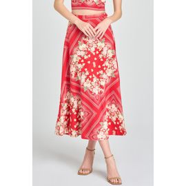 WAYF WAYF Edith Linen Blend Midi Skirt