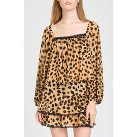 WAYF WAYF Fae Lace Trimmed Square Neck Top