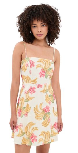 WAYF WAYF Havana Mini Dress Cream Bananas