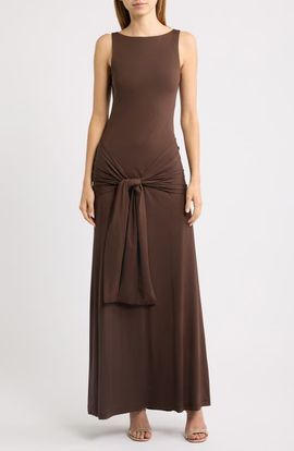 WAYF WAYF Isoldeia Tie Detail Gown