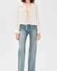 WAYF WAYF Lacey Tie Front Top Cream - 5