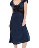 WAYF WAYF Mira Lace Trim Dress Navy - 1