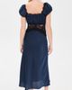 WAYF WAYF Mira Lace Trim Dress Navy - 3