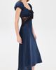 WAYF WAYF Mira Lace Trim Dress Navy - 4