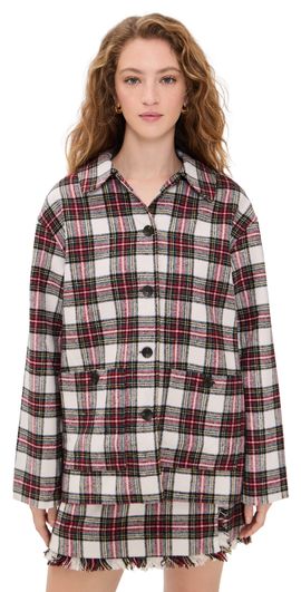 WAYF WAYF Morgan Jacket Ivory Plaid