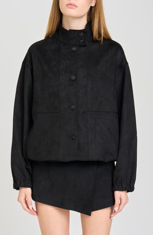 WAYF WAYF Parker Faux Suede Bomber Jacket