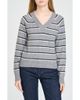 WAYF WAYF Quincy Striped V-Neck Sweater - 1