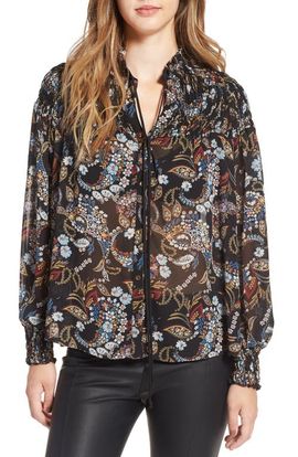 WAYF WAYF 'Russell' Chiffon Blouse