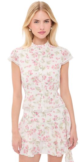 WAYF WAYF Talia Top Garden Raspberry
